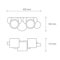 Chio sforzin applique di gesso design moderna bianca