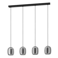 Ciampino eglo lampadario da cucina moderna in vetro 4 luci