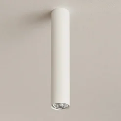 Cilindro da soffitto faretto bianco metallo 40cm