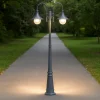 Cima pt2 lampione classico antracite due luci da giardino ideal lux