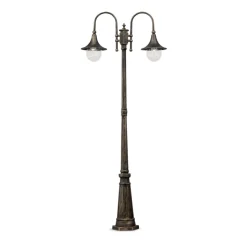 Cima pt2 lampione classico alto due luci da giardino ip43 ideal lux