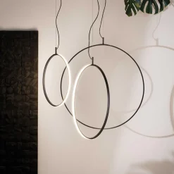 Circus ideal lux lampadario design nero led 33w 3000k