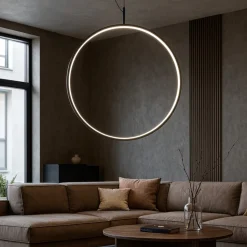 Circus nero ideal lux lampadario particolare design cerchio led 29w 3000k