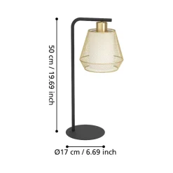 Ciudadela eglo lampada da tavolo con doppio paralume