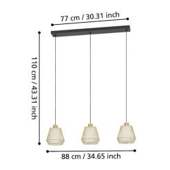 Ciudadela eglo lampadario da cucina con portalampada traforato