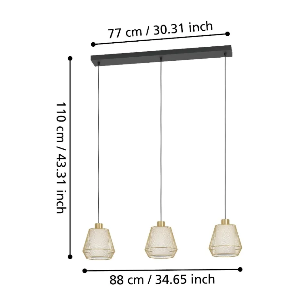 Ciudadela eglo lampadario da cucina con portalampada traforato