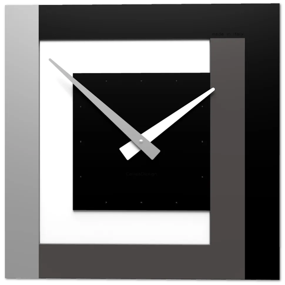 Clock40 stripes orologio moderno a parete nero bianco grigio