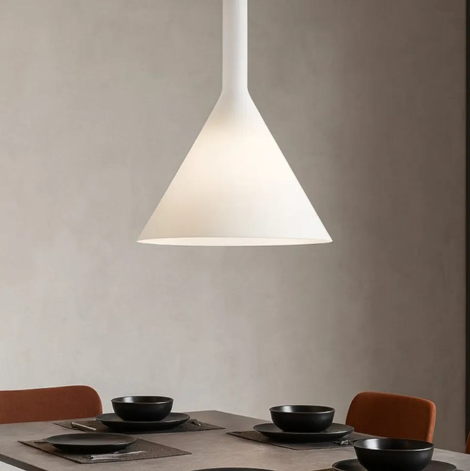 Cocktail sp1 big lampadari da cucina 35cm vetro cono bianco ideal lux
