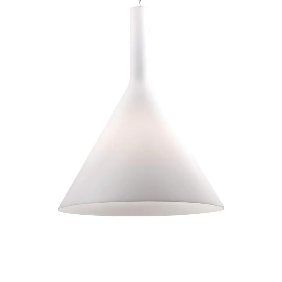 Cocktail sp1 big lampadari da cucina 35cm vetro cono bianco ideal lux