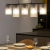 Colomera eglo lampadario da cucina con portalampada in vetro opaco