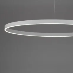 Composizione 3 lampadari cerchi bianchi led 3000k dimmerabile