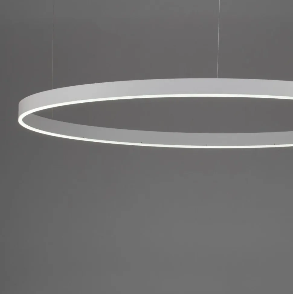 Composizione 3 lampadari cerchi bianchi led 3000k dimmerabile