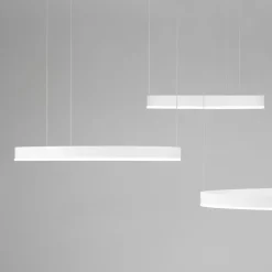 Composizione 3 lampade ad anelli bianco led 2700k a 6000k dimmerabile