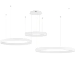 Composizione 3 lampade ad anelli bianco led 2700k a 6000k dimmerabile