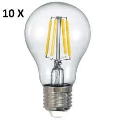 Confezione da 10 lampadine e27 led 7w 3000k 806 lumen dimmerabile