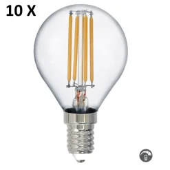 Confezione 10 lampadine e27 dimmerabili led 4w 2700k 470 lumen