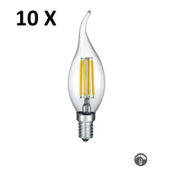 Confezione 10 lampadine e14 led 4w 2700k 470 lumen dimmerabile