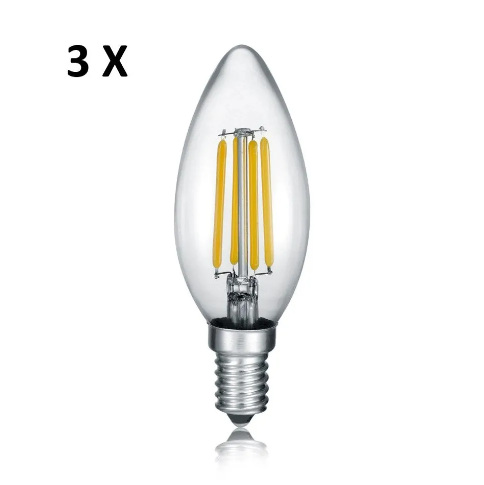 Confezione 3 lampadine e14 led 2w 2700k 250 lumen