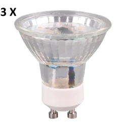 Confezione 3 lampadine gu10 led 4,5w 3000k 345 lumen dimmerabile