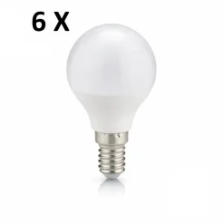 Confezione 6 lampadine led e14 4,9w 3000k 470 lumen