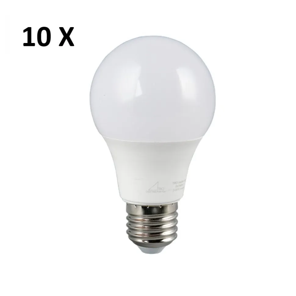 Confezione 10 lampadine led e27 4,9w 3000k 470 lumen