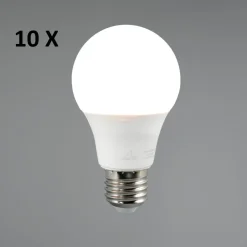 Confezione 10 lampadine led e27 4,9w 3000k 470 lumen