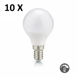 Confezione 10 lampadine led e14 4,9w 3000k 470 lumen dimmerabili