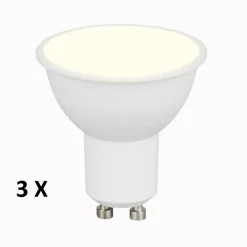 Confezione 3 lampadine led gu10 4,5w 4000k ottica 38 345 lumen