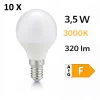 Confezione n 10 lampadine e14 led 3,5w 3000k 320 lumen