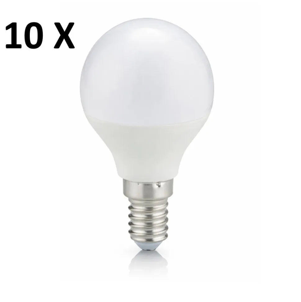 Confezione n 10 lampadine e14 led 3,5w 3000k 320 lumen