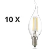 Confezione n10 lampadine e14 led 4w 4000k 460lm trasparente ideal lux