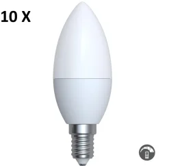 Confezione n 10 lampadine led e14 4,9w 3000k 470 lumen dimmerabile