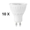 Confezione n10 lampadine led gu10 7w 4000k 620lm cri90 ottica 50 ideal lux