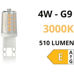 Confezione n20 lampadine led g9 4w 3000k 510lm ideal lux