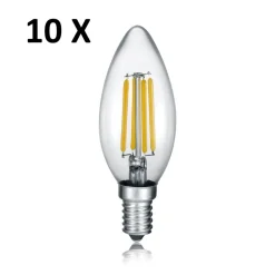 Confezione 10 pezzi lampadina e14 led 4w 2700k 470 lumen dimmerabile