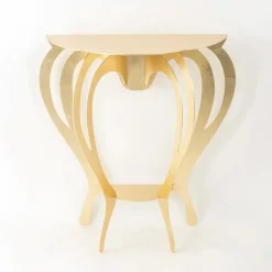Consolle ballerina piccola foglia oro classica
