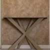 Consolle da ingresso in metallo moderno beige