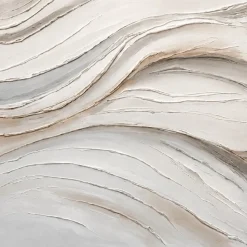 Coppia di quadri astratti moderni pittura materica su tela per soggiorno bianco beige