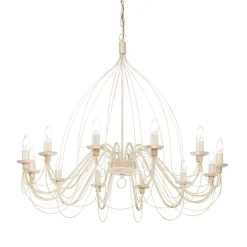 Corte sp12 ideal lux lampadario bianco shabby chic 12 luci