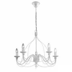Corte sp5 lampadario per camera da letto bianco antico ideal lux