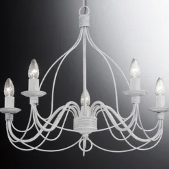 Corte sp5 lampadario per camera da letto bianco antico ideal lux