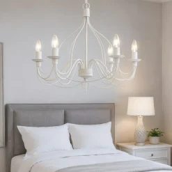 Corte sp5 lampadario per camera da letto bianco antico ideal lux