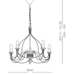 Corte sp5 lampadario per camera da letto bianco antico ideal lux