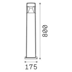 Cosmo pt1 ideal lux lampione da esterno grigio