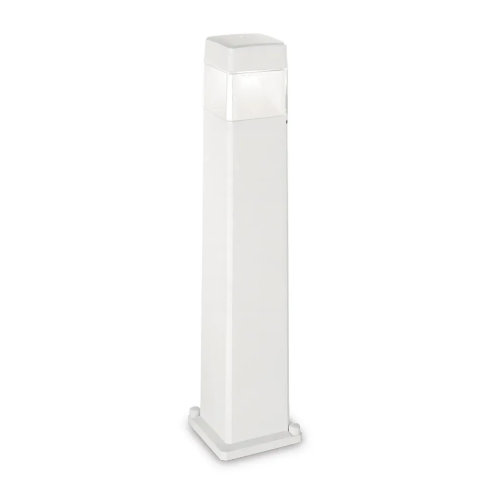 Cosmo pt1 lampione da esterno ip55 bianco squadrato ideal lux