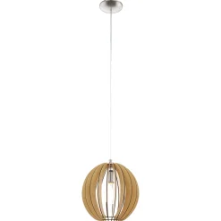 Cossano eglo lampadario legno acero design