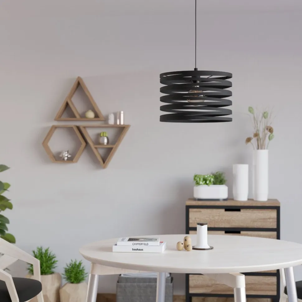Cremella eglo lampadario da cucina nero design moderno