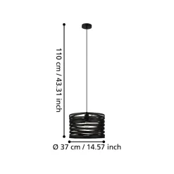 Cremella eglo lampadario da cucina nero design moderno