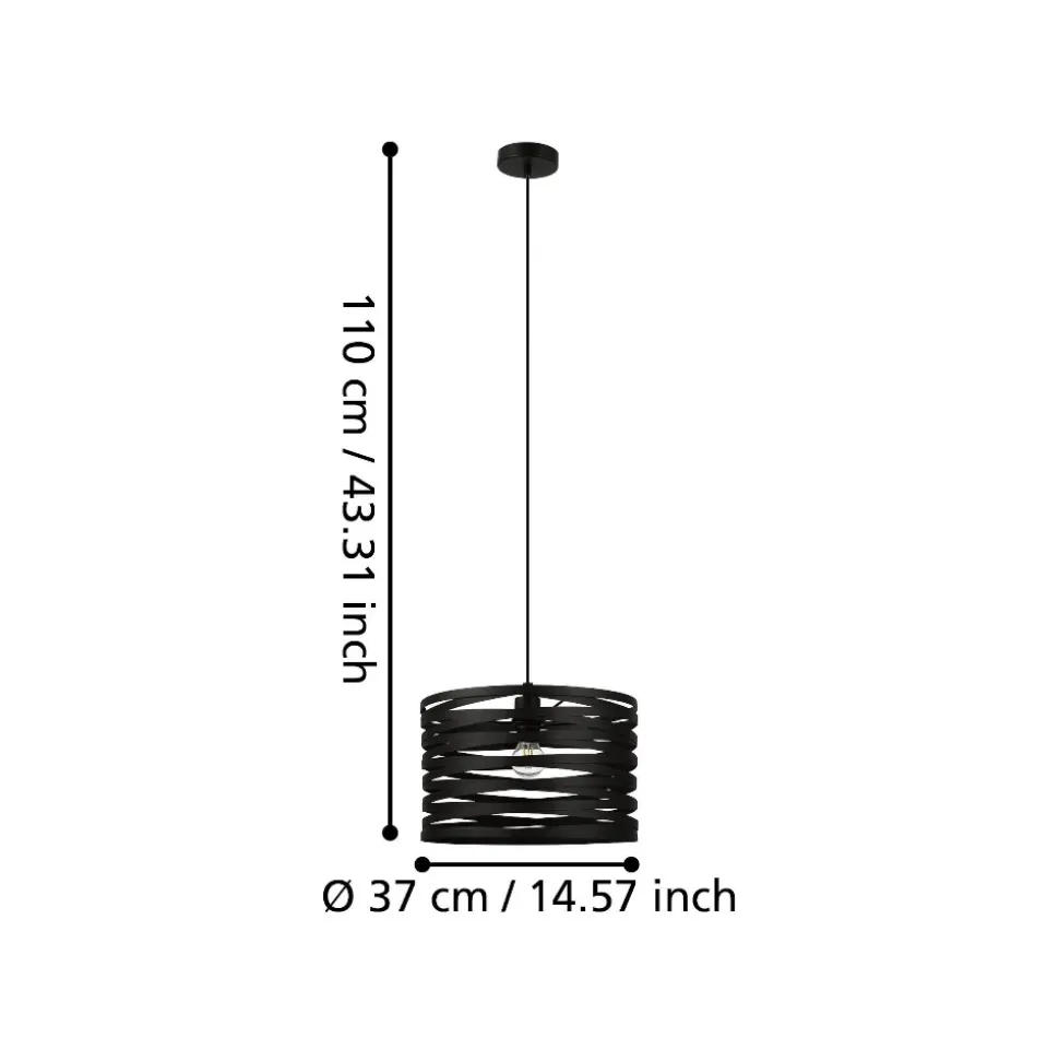Cremella eglo lampadario da cucina nero design moderno