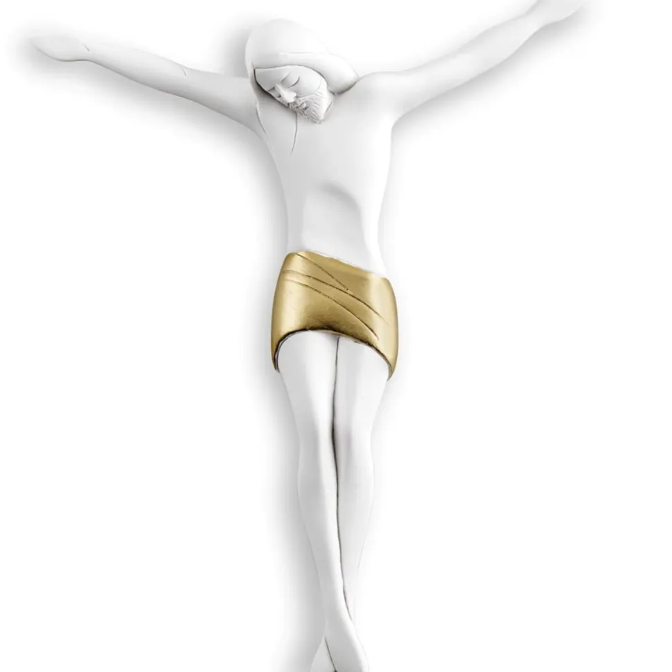 Crocifisso corpo di cristo da parete 37x32 moderno